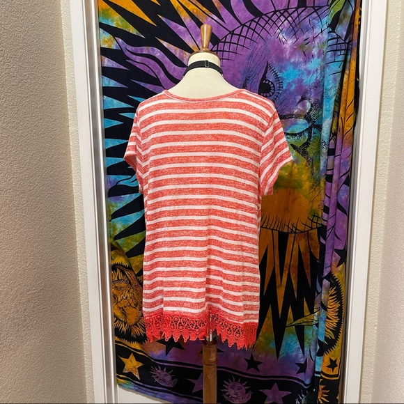 🌈 Lovely orange striped shirt - Picture 7 of 11